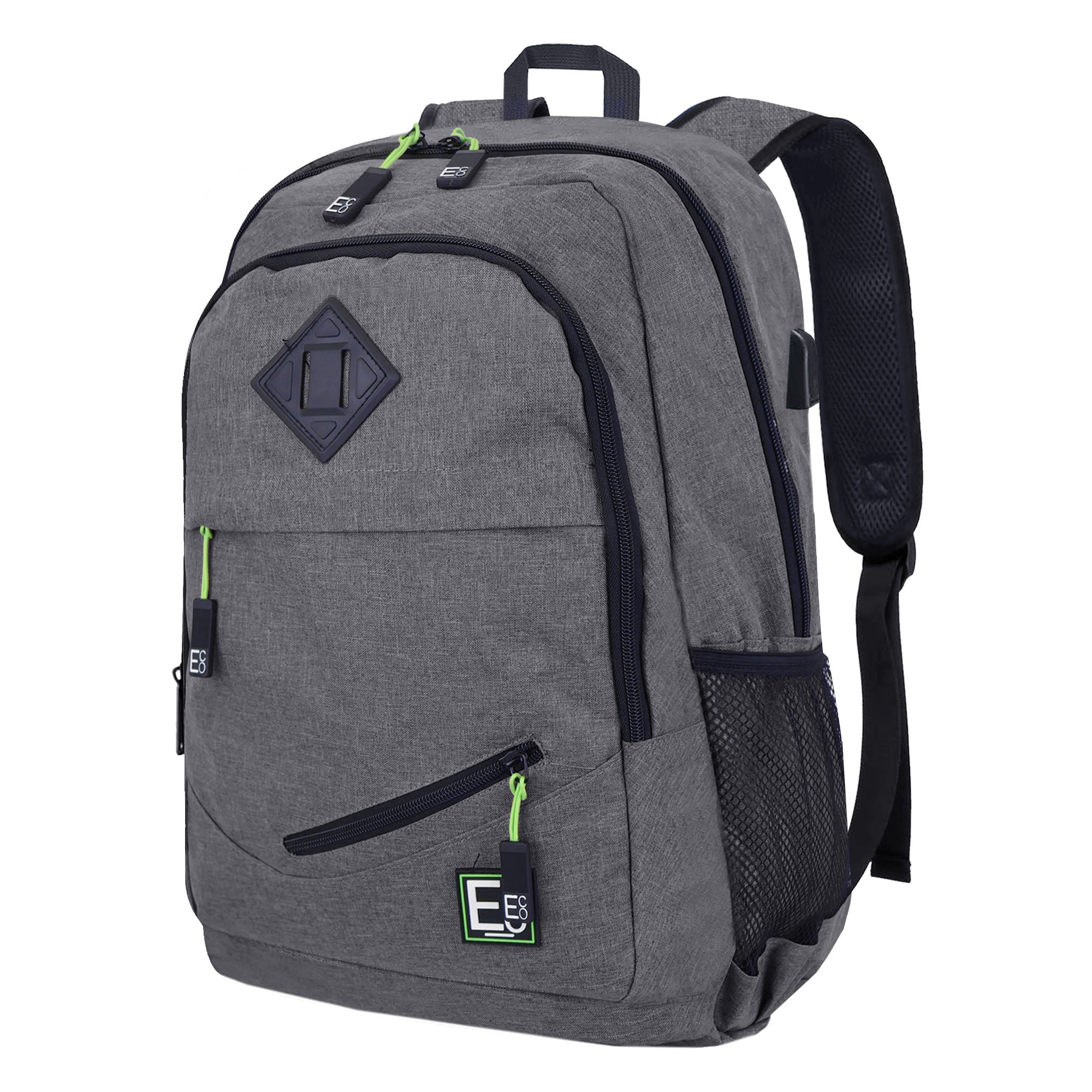 Sac à dos avec 5 compartiments, port USB pour ordinateur portable et téléphone