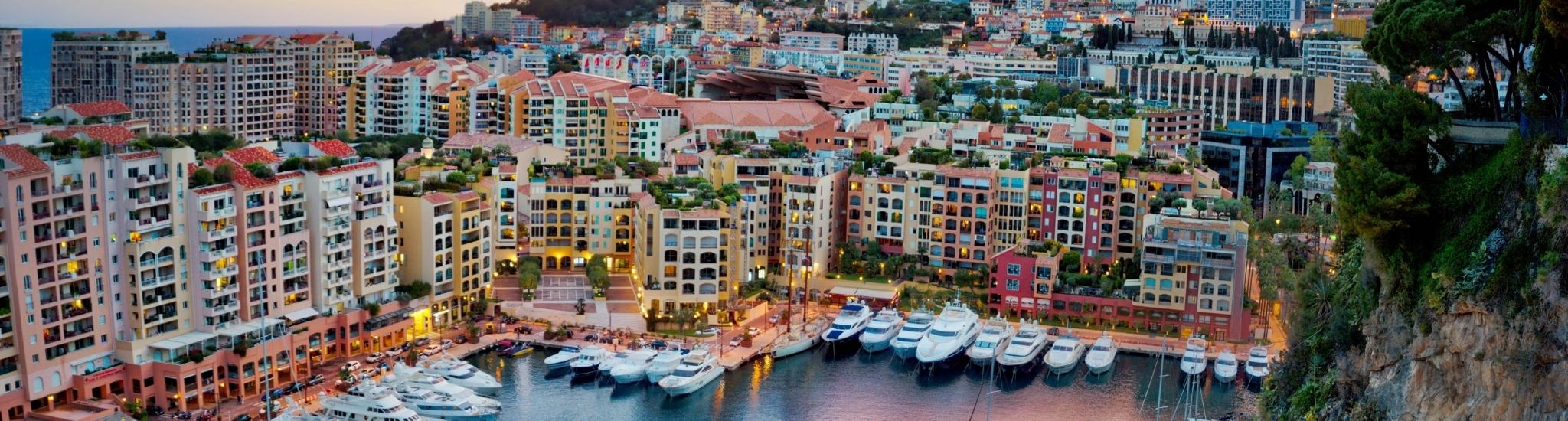 Video banner featuring a panoramic view of Monaco’s cityscape, showcasing its elegant skyline, coastal charm, and luxurious Riviera atmosphere—ideal as a backdrop for Monaco-themed collection visuals