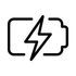 Charge Icon – minimalist line-style graphic representing built-in USB charging ports or power bank compatibility in eco-friendly bags