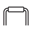Outlined Handle Icon – minimalist line-style graphic symbolizing sturdy or ergonomic handles on eco-friendly luggage and bags