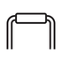 Outlined Handle Icon – minimalist line-style graphic symbolizing sturdy or ergonomic handles on eco-friendly luggage and bags