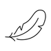 Outlined Light Icon – minimalist line-style graphic symbolizing lightweight design or featherweight construction in eco-friendly bags