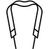 Outlined Strap Icon – line-style graphic symbol representing adjustable shoulder or backpack straps for eco-friendly bags