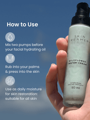 Skin Creamery Crema de agua y suero regenerador de flores silvestres | 50ML