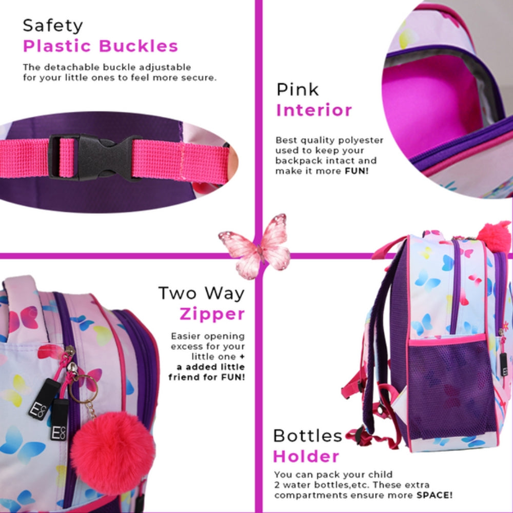 3 Piece Vibrant Kids Backpack Set