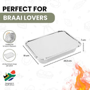 Aluminium Grill Trays with Lid - Set of 12 pieces