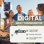 Food Thermometer with Digital LCD Screen 50°C to 200°C