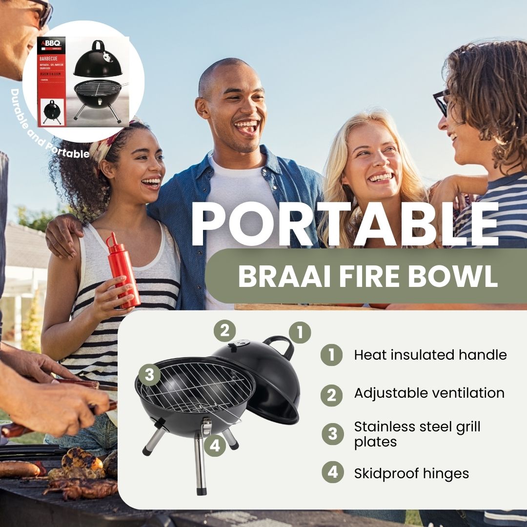 Braai Grill - Forma de bola de brasero