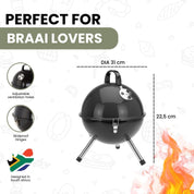 Braai Grill - Forma de bola de brasero