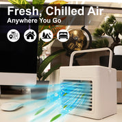 Desktop Air Conditioner with 3-Speed, 7-Color LED Lights and USB-Powered