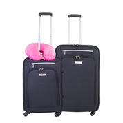 Soft Shell Luggage Suitcases on 360° Wheels - 2 Pieces