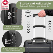 Pre-Order Milan Hardshell Luggage on 360° Spinner Wheels with Cosmetic Bags - 6 Pieces