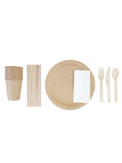 Disposable and Biodegradable Cutlery Picnic Set - 96 Pieces