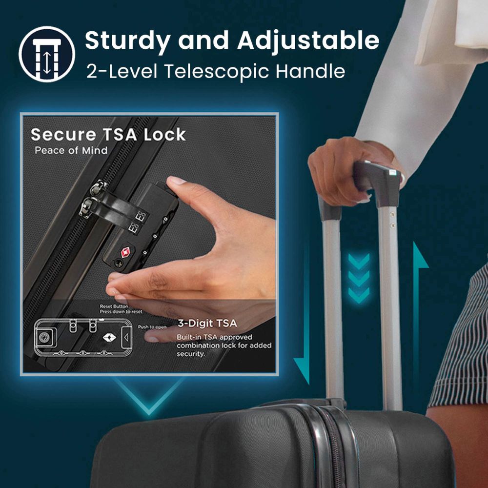 Pre-Order Paris Hardshell Luggage Set on 360° Spinner Wheels with TSA Lock and Weight Scale