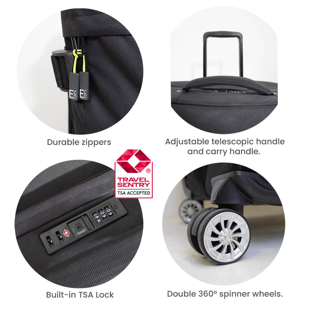 Tog Duffel Bag with Spinner Wheels and Adjustable Telescopic Handle - 77cm