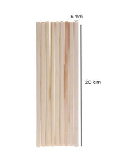 Pajitas reutilizables de bambú - Juego de 40