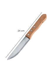 Stainless-Steel Knives with Wooden Handle - Set of 4