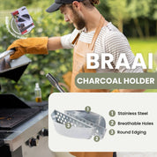 Braai Grill Charcoal Briquets Holder