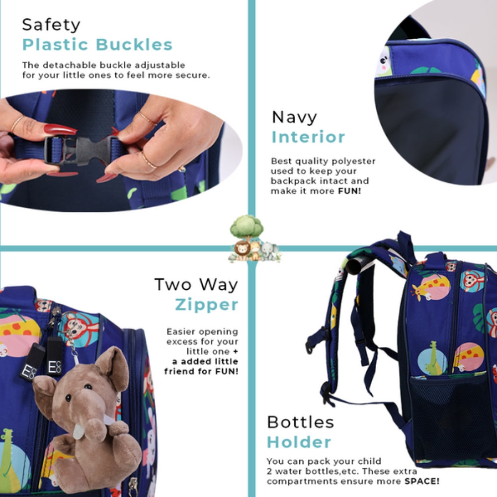 3 Piece Vibrant Kids Backpack Set