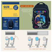 Colorful Designer Student Backpack - Gamer Design