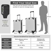 Berlin Luggage Hardshell Suitcases Set of 2 with Cover