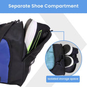 Sports Duffel Bag with Shoe Compartment - 35L