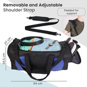 Sports Duffel Bag with Shoe Compartment - 35L