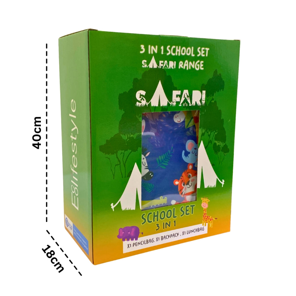 3 Piece Vibrant Kids Backpack Set