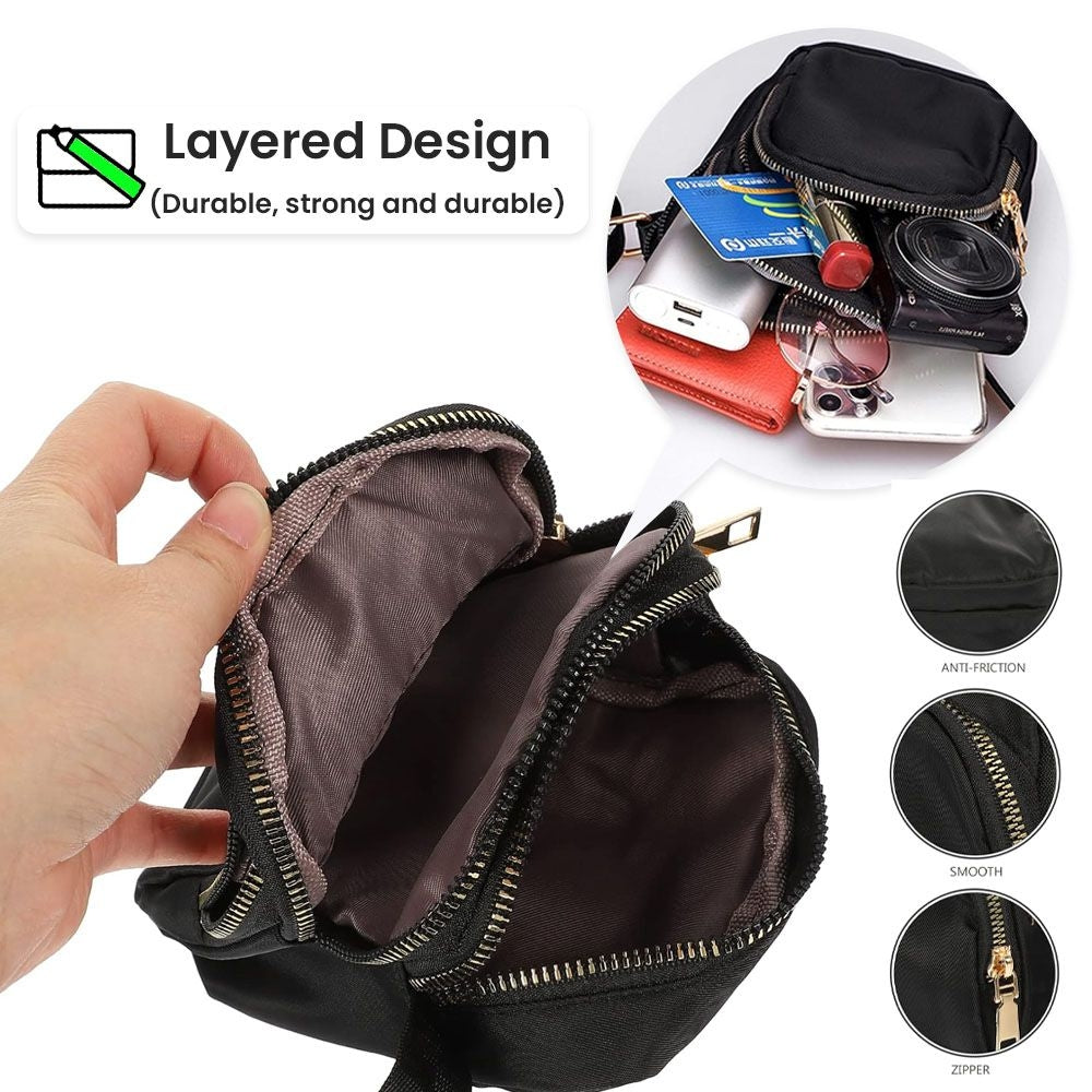 Adjustable Crossbody Chest Bag - 3 Compartments