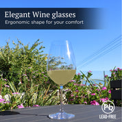 Verres à Vin Blanc - Lot de 4 - 430 ml - Vinissimo Design