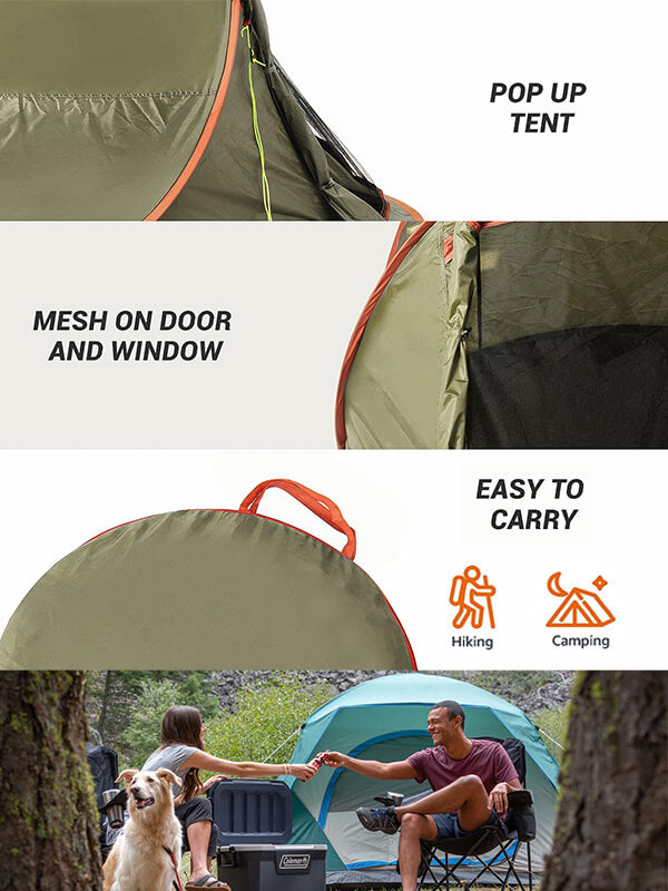 Camping Pop Up Tent for 2 People