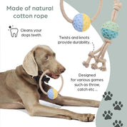 Juguete ecológico para perros con pelota