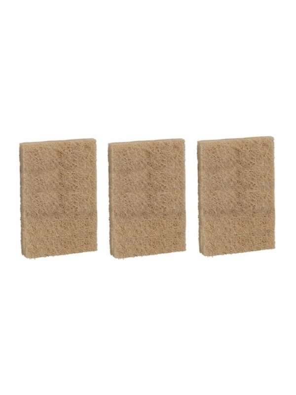 These scouring sponges are made from sustainable & recycled materials designed for cleaning kitchen surfaces, appliances and dishes. Effective for cleaning dirt and stains yet gentle enough not to scratch surfaces, this is a perfect sustainable swap in your household.