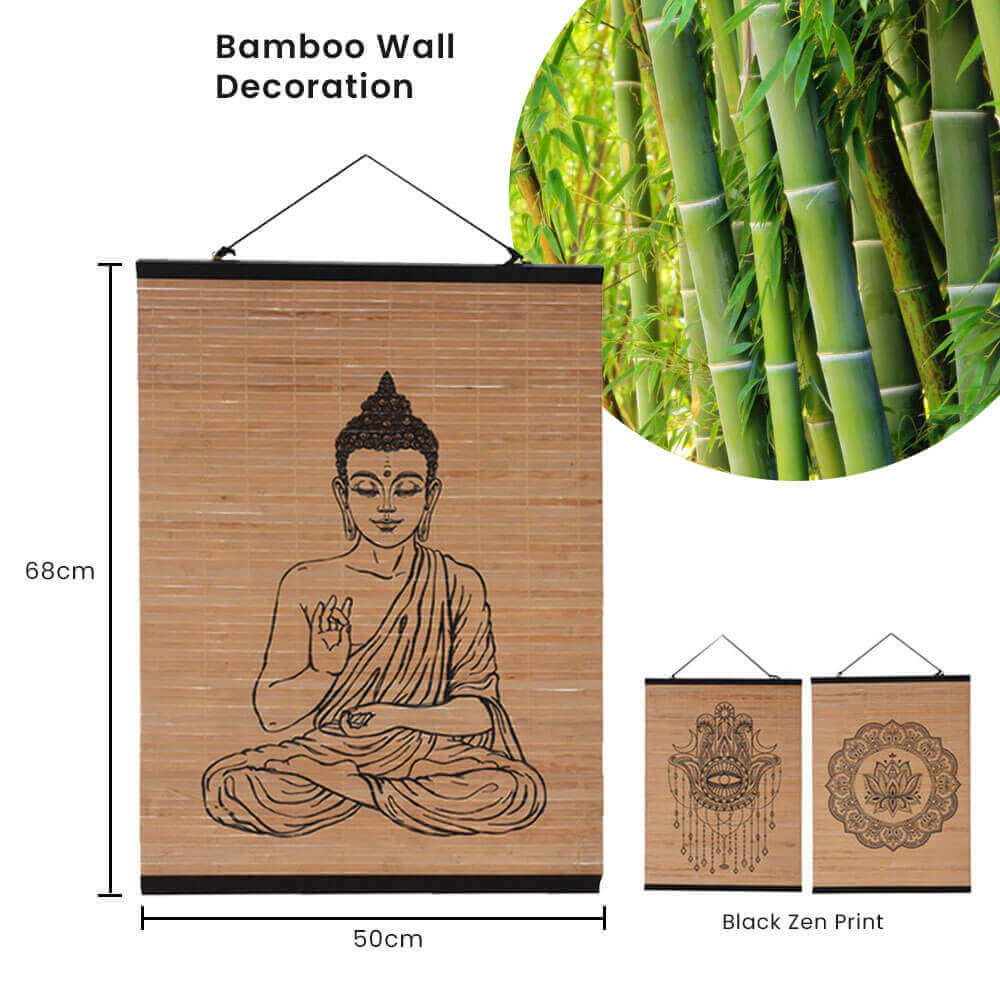 Decoración de pared colgante de bambú natural