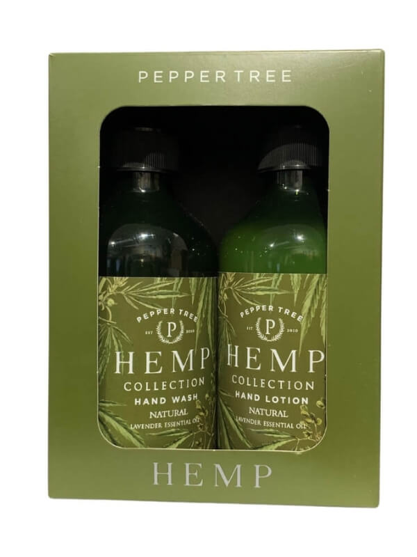 Pepper Tree Hemp Hand Wash &amp; Hand Lotion Set de regalo de 2 - 300ml