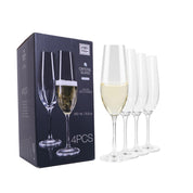 Verres à Champagne - 260ml - 4 Pièces - Cristallin Sans Plomb
