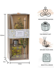 Diffuseur Parfumé avec 6 Bâtons de Roseau et Fleur Artificielle - 100ml