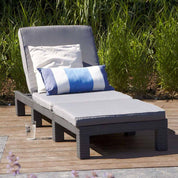 Sunlounger with Cushions - 7 Adjustable Positions