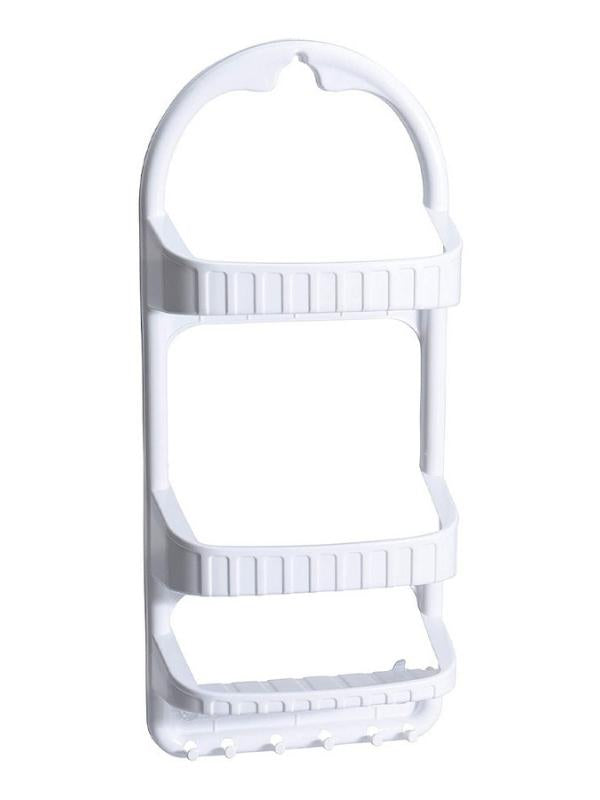Shower Caddy Rack with 3 Shelves and Bracket - 62cm