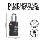 TSA Lock - 3-Digit Combination