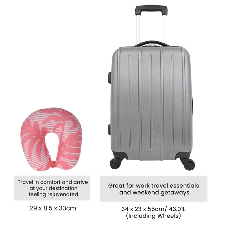 Bahamas Carry On-board Luggage Case with neck pillow