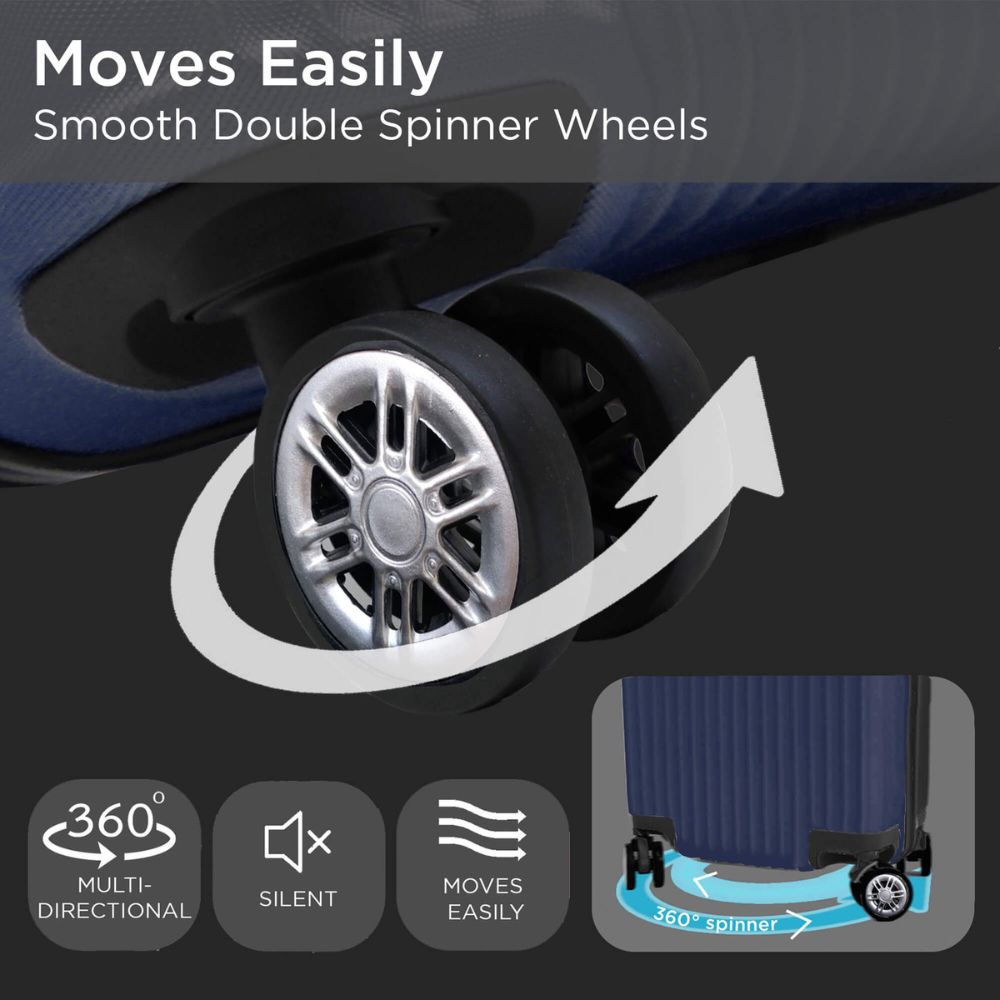 Ensemble de valises rigides écologiques Cape Town - 360 Spinner Wheels - 4 pièces