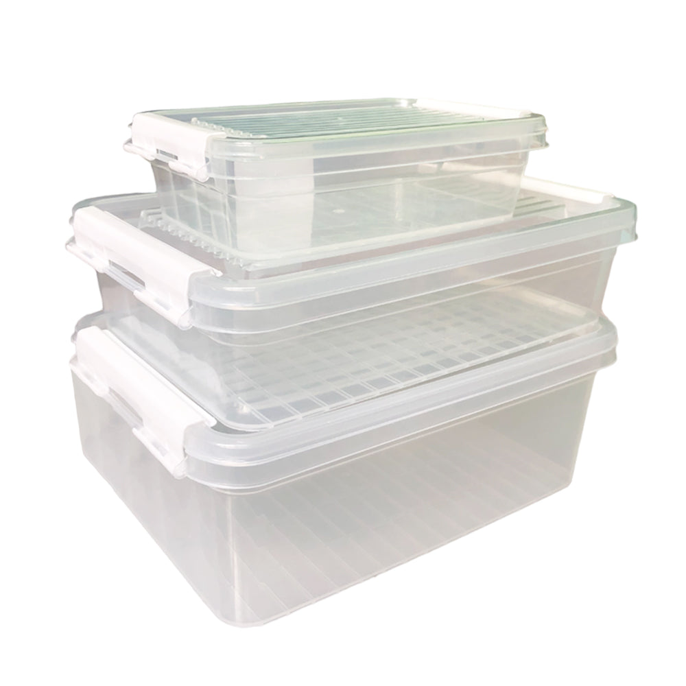 Food Container Set of 3 - 2800ml, 1800ml, 500ml - BPA-Free