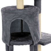 Cat Bed with Scratch Tower and Toys - 110cm