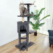 Cat Bed with Scratch Tower and Toys - 110cm
