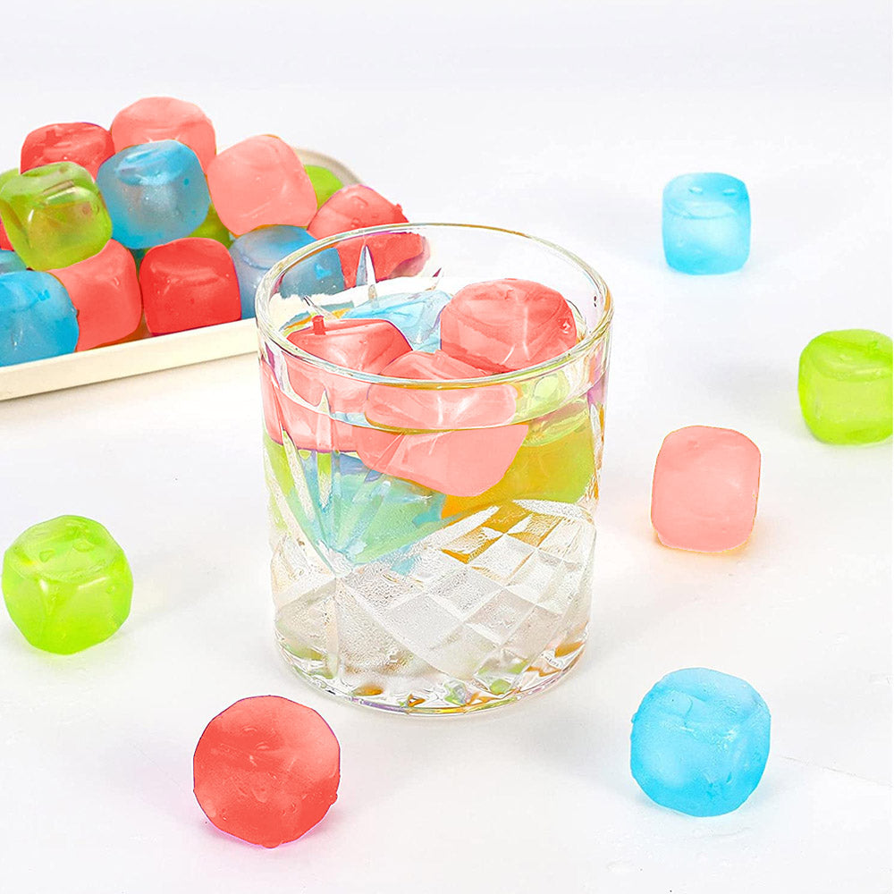 Cubitos de hielo reutilizables, paquete de 6 cubitos de hielo de plástico  reutilizables y recongelables, cubitos de hielo sin BPA (multicolor) para  bebidas Rojo Verde
