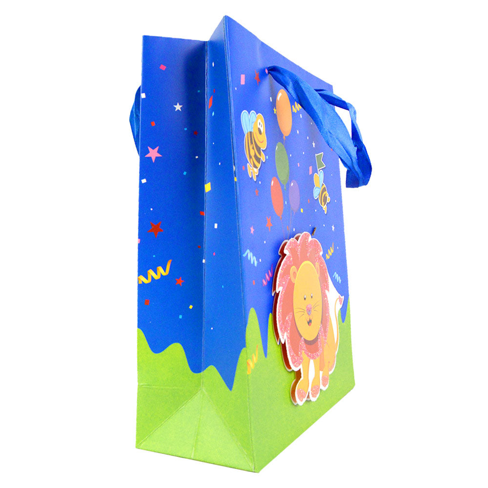 Petit Sac Cadeau avec Imprimé Animal 3D - Lot de 5