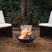 50cm Cast Iron self standing charcoal fire bowl pit. Great for outdoors with family and friends and roasting marshmallows over the fire. Ideal for open-air patios and gardens. Suitable for burning wood or charcoal. The bowl can be moved freely on or off the stand. The bowl has 2 hand-grips for easy carrying. C83000020 - Eco lifestyle online shop