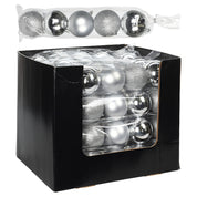 Silver Xmas Ball - Set of 3 Assorted Design
