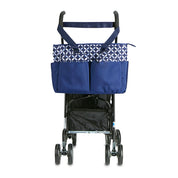 Bolsa de pañales para bebé con 5 compartimentos y tapete - Azul marino
